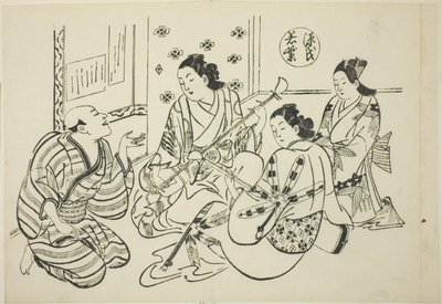 The Waka Murasaki Chapter from "The Tale of Genji" (Genji Waka Murasaki), from a series of Genji parodies av Okumura Masanobu