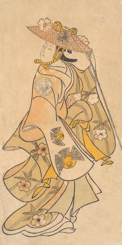 Skådespelaren Sanjo Kantaro 1697-1763 som kvinna, ca. 1730., ca. 1730. av Okumura Toshinobu
