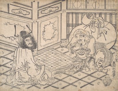 Daikoku plan d första betalning medlem g check s, ? 1730. , mygga. 1730. av Okumura Toshinobu