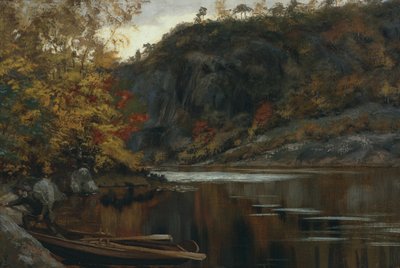 Holskaukilen Landscape (olja på duk) av Olaf Isaachsen