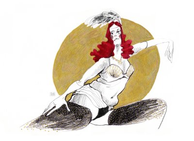 Glamorös burleskdansös av Olga Skomorokhova