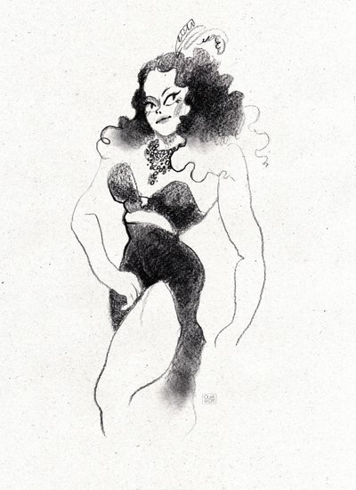 Retro-burlesk-diva av Olga Skomorokhova