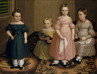 The Alling Children, c.1839 av Oliver Tarbell Eddy