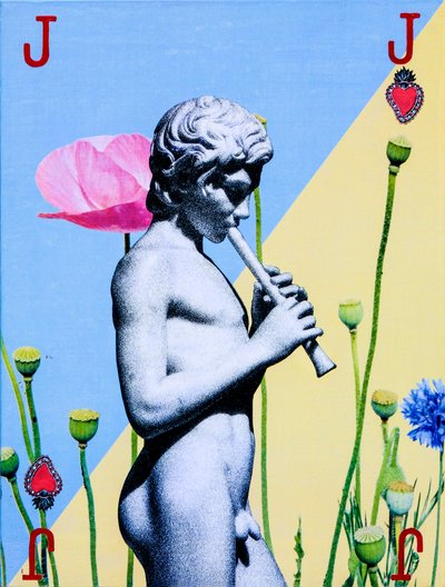 Fante, 2019 (blandteknik på duk) av Olivia Gozzano