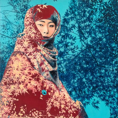 Kokin, 2022 (blandteknik på duk) av Olivia Gozzano