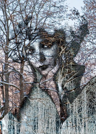Ritratto invernale, 2021 (digital blandteknik) av Olivia Gozzano