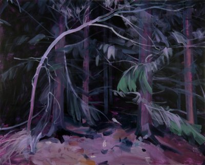 Black forest 9 ,2019 (akryl på duk) av Olivier Morel