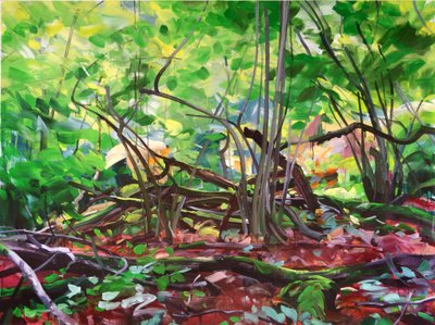 Forest 12,2015 (akryl på duk) av Olivier Morel