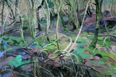 Forest 1,2014 (akryl på duk) av Olivier Morel