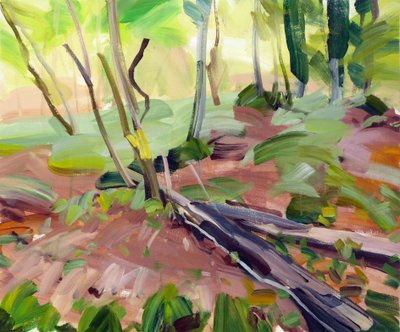 Forest 24,2017 (akryl på duk) av Olivier Morel