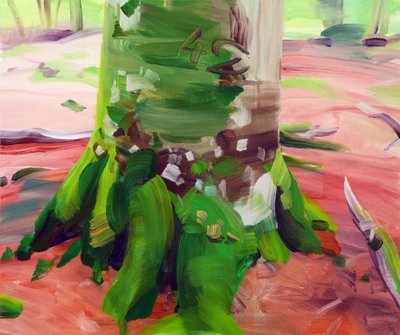 Forest 27,2017 (akryl på duk) av Olivier Morel