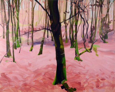 Forest 29,2017 (akryl på duk) av Olivier Morel