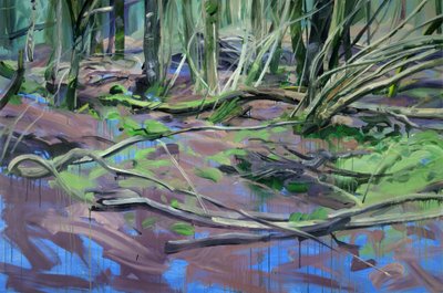 Forest 2, 2014 (akryl på duk) av Olivier Morel