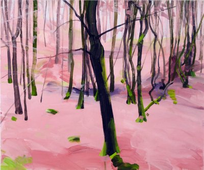 Forest 30,2017 (akryl på duk) av Olivier Morel