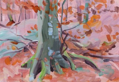 Forest 32,2018 (akryl på duk) av Olivier Morel