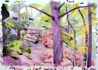 Forest 35,2018 (akryl på duk) av Olivier Morel