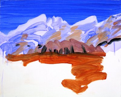 Leukerbad 21, 2012 (akryl på duk) av Olivier Morel