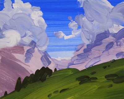 Leukerbad 24, 2012 (akryl på duk) av Olivier Morel