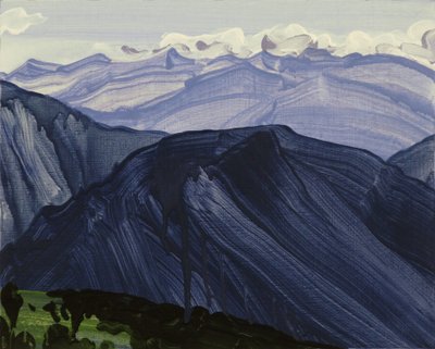 Leukerbad 28, 2014 (akryl på duk) av Olivier Morel