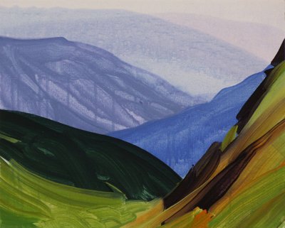 Leukerbad 29, 2014 (akryl på duk) av Olivier Morel