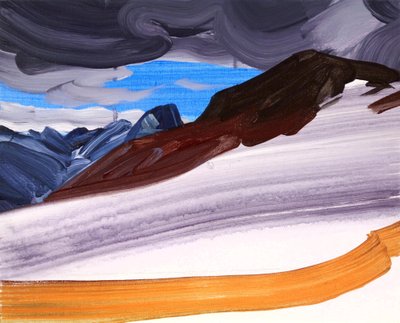 Leukerbad 5, 2012 (akryl på duk) av Olivier Morel