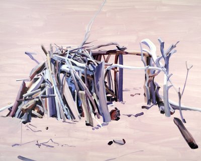 Maison01, 2015 (akryl på duk) av Olivier Morel