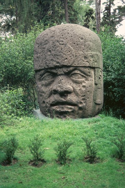 Kolossalt huvud av Olmec