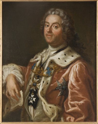 Comyte Charles Gustave de Tessin - Porträtt av Carl Gustaf Tessin (1695-1770), av Arenius, Olof (1700-1766). Olja på duk av Olof Arenius