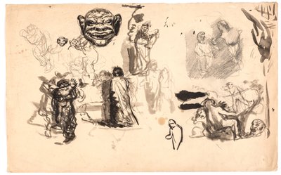 Figur- och kompositionsstudier av Oluf Hartmann