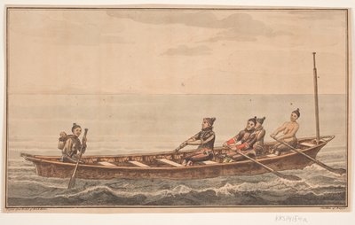 fru båt Illustration för W.A. Grah. Forskningsresa till Grönlands östkust av Oluf Olufsen Bagge