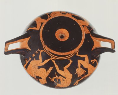 Attic Rödfigur kylix, 500-450 f.Kr. (keramik) av Onesimos Painter