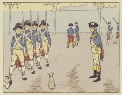 En löjtnant i Valence 1785 såg Napoleon på gevärsövning av Onfray de Breville Job