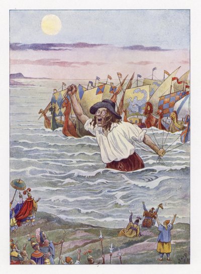 Illustration för Gullivers Travels av Onfray de Breville Job