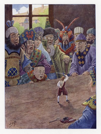 Illustration för Gullivers Travels av Onfray de Breville Job