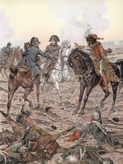 Napoleon under slaget vid Austerlitz av Onfray de Breville Job