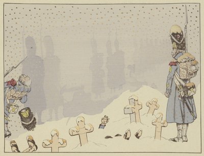 Slaget vid Eylau, den blodigaste av Napoleons segrar, 8 februari 1807 av Onfray de Breville Job