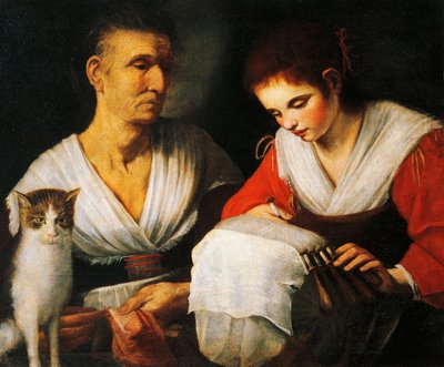 Spetsmakaren, av Onofrio Gabrielli (1619-1706), målning. av Onofrio Gabrielli