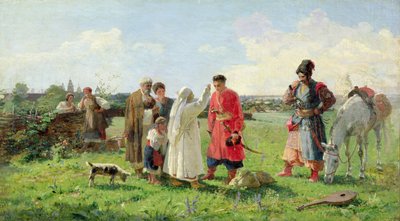Iväg till Zaporozhian-värden, 1889 av Opanas Georgievich Slastion
