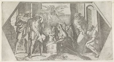 Tillbedjan av herdarna Målningar i Raphaels Loggia (serietitel) av Orazio Borgianni