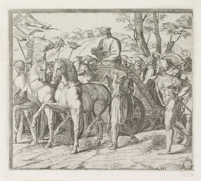 David återvänder till Jerusalem i triumf Målningar i Raphaels Loggia (serietitel) av Orazio Borgianni
