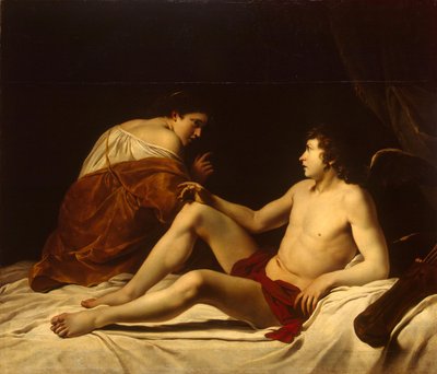 Amor och Psyke av Orazio Gentileschi