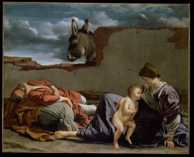 Vila på flykten till Egypten, 1615-1621 av Orazio Gentileschi