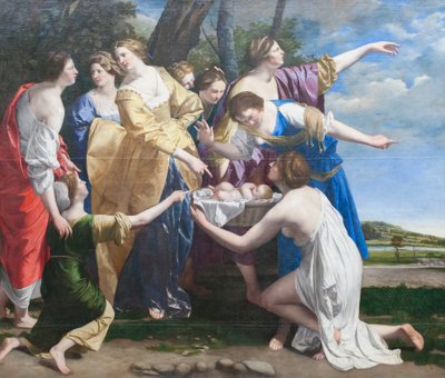 The Finding of Moses, tidigt 1630-tal (olja på duk) av Orazio Gentileschi