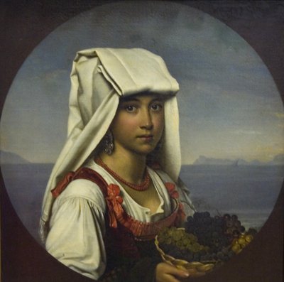 Napolitansk flicka med frukt, 1831 av Orest Adamovich Kiprensky