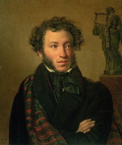 Porträtt av Alexander Pushkin, 1827 av Orest Adamovich Kiprensky
