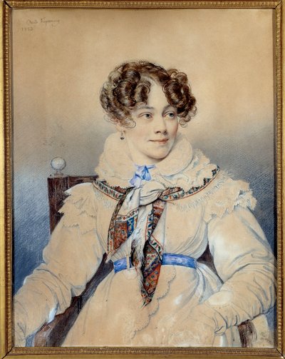 Porträtt av författaren Sophie Rostopchine (1799-1874), grevinnan av Segur Teckning av Orest Adamovich Kiprensky (Kiprenski) (1778-1836) av Orest Adamovich Kiprensky