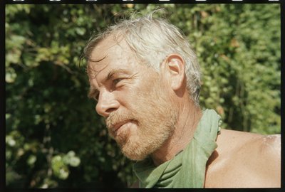 Lee Marvin på uppsättningen av "Hell in the Pacific" av Orlando Suero
