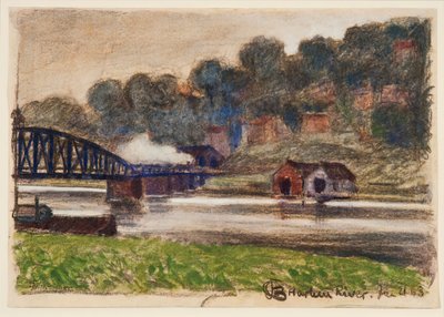 Harlem River, 21 JANUARI 1903. av Oscar Bluemner