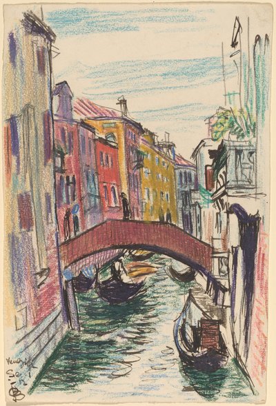 Kanal, Venedig av Oscar F. Bluemner