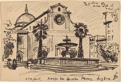Piazza S. Spirito, Florens av Oscar F. Bluemner